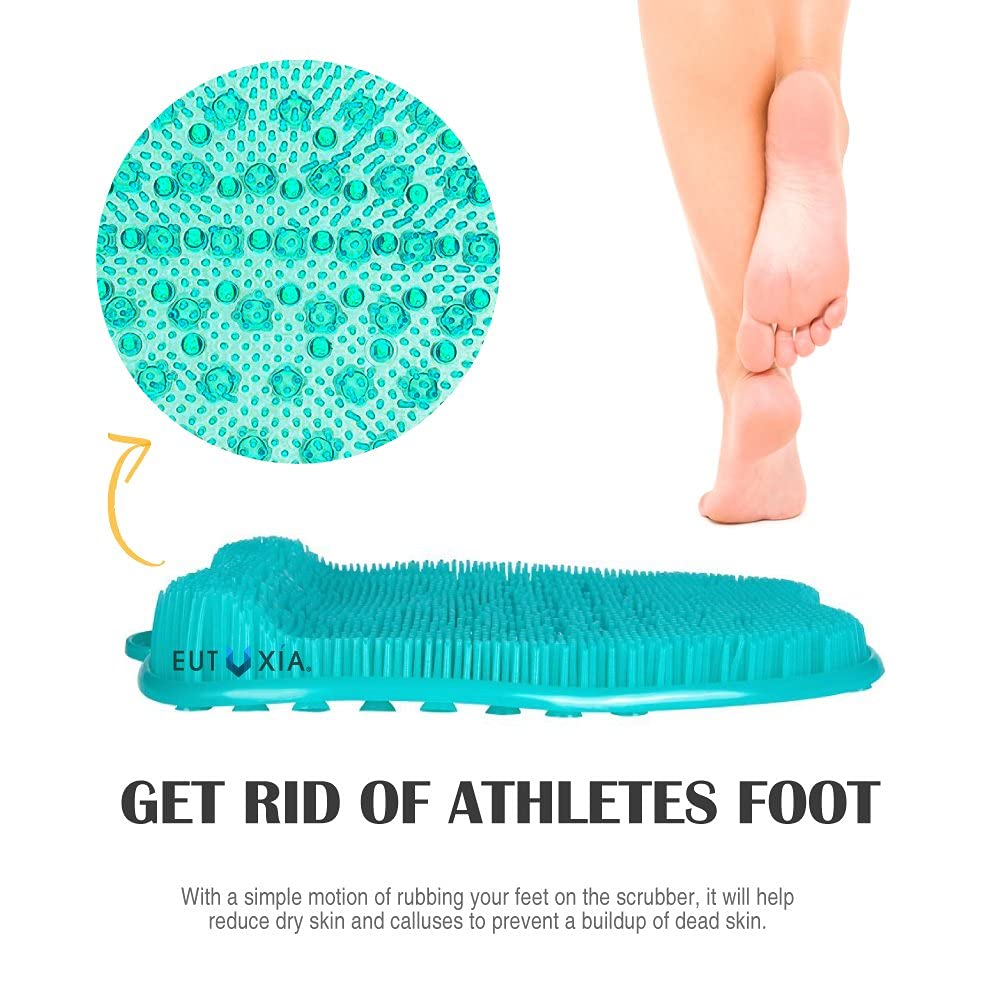 Eutuxia Shower Foot Scrubber Mat with Non-Slip Suction Cups, Foot Massager, Acupressure Mat, Improve Circulation & Reduce Feet Pain