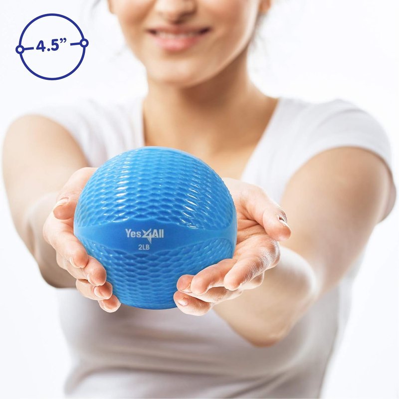 Weighted Toning Balls for Exercise - Soft Medicine Balls for Pilates, Yoga, Balance | 2-10 lbs