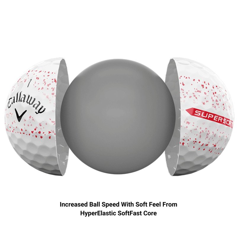 Callaway Golf Supersoft Golf Balls (2023, Red Splatter)
