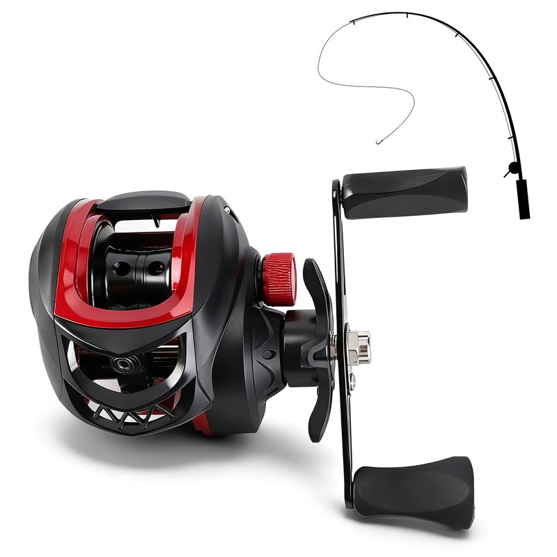 ZAWELIYO Fishing Reels Baitcasting Reel Reinforced 7.2:1 Gear Ratio, 8kg Brake, Long Cast Spool, Powerful Smooth Baitcaster for Inshore Fishing