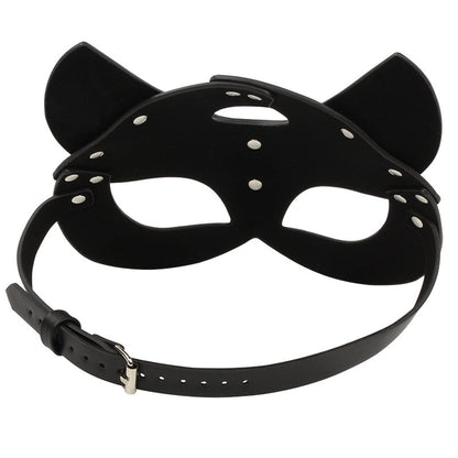 Soochat Leather Cat Mask Women's Cat Mask Adjustable Cat Face Mask for Masquerade Cosplay Halloween Party Costume Props