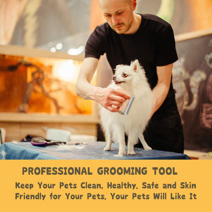 Highland Farms Select Deshedding Grooming Tool for Dogs, Cats & Horses, Ergonomic Design Wood Groom Brush, Professional Pet Groomer, Painlessly Remove for Short & Long Hair, Fur & Dirt - 2.5 Inches