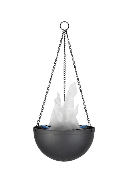 Aspen Creative 61168-24-1,LED Hanging Fire Flame Light Prop for Halloween,Christmas and Party Decor,Black Finish,Blue Flickering Light Effect