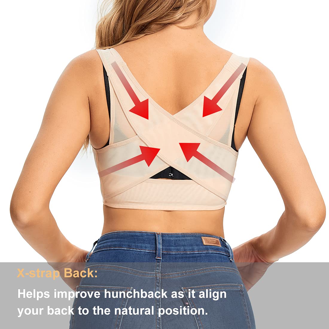 JOYSHAPER Chest Brace Up for Women Posture Corrector Shapewear Vest Tops Bra Support Shaper