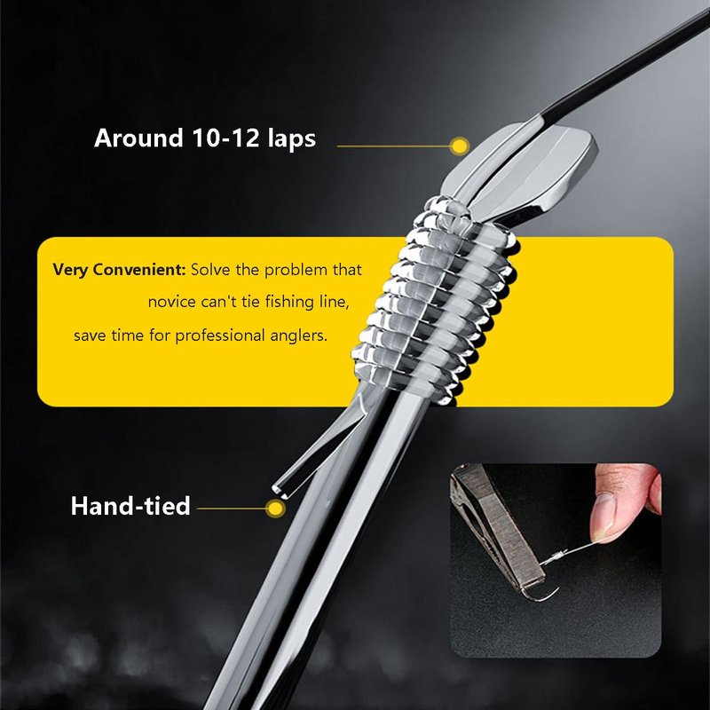 AMHDV Pre Tied Fishing Hooks on Line, Small Fish Hook with Leaders (Pack of 20) (Black, 2# (11-15.4lb))