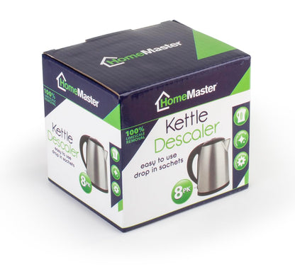 Home Master Kettle Descaler Sachets – Easy Drop-In Bags, Limescale Remover | 8 Pack for Quick & Effective Descaling