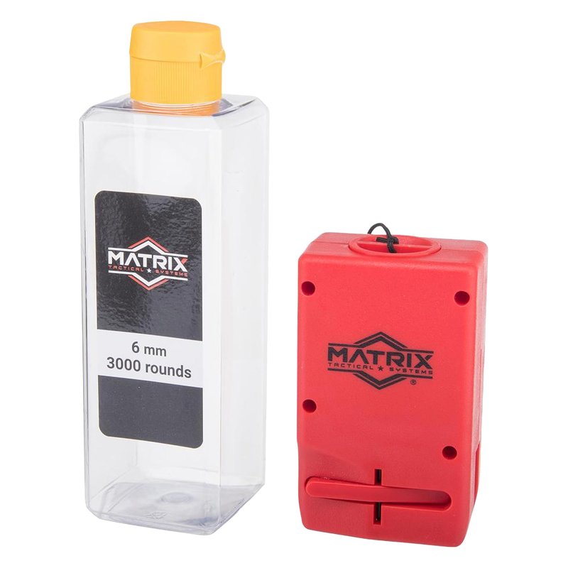 Evike Airsoft - Matrix Winding 6mm BB Speed Loader for M4-Style Airsoft Magazines (Color: Red), 101056-MFG