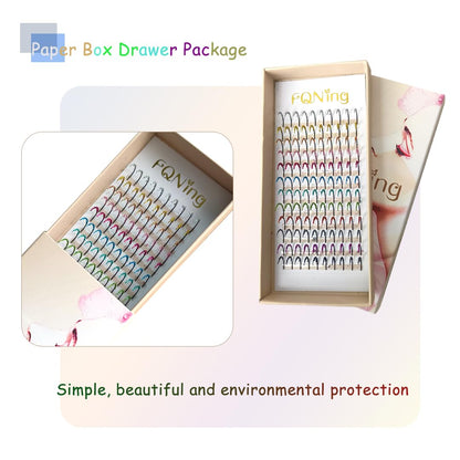 FQNing Glitter Lash Extensions Laser 12 Colors Individual Spikes Eyelash Extension Professional Supplies 15mm (Mix-12 Colors)