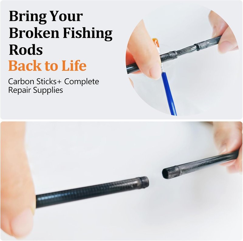 Aventik Fishing Rod Repair Kit - Complete Accessories for Carbon Fiber Pole Maintenance | Fix Broken Rods