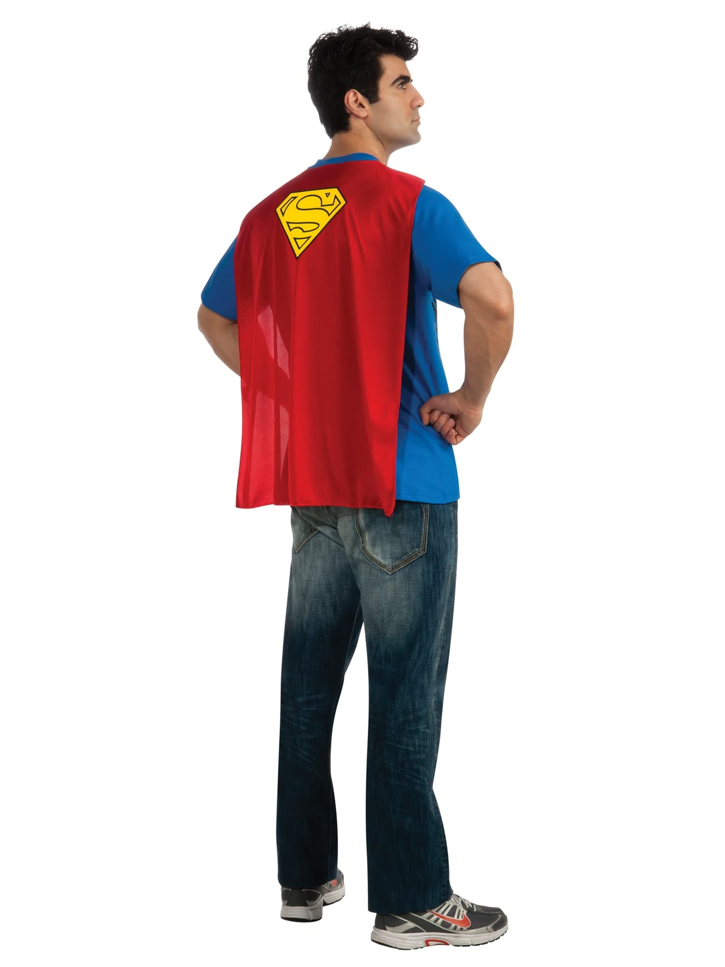 Rubies DC Comics Superheroes: Superman Costume T-Shirt With Cape for Adults, Men's Large