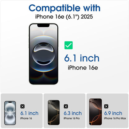 amFilm Auto-Alignment OneTouch for iPhone 16 [6.1''] Screen Protector + Camera Lens Protector, Tempered Glass, 30 seconds Installation, Bubble Free, Case Friendly, Anti-Scratch [2+2 Pack]