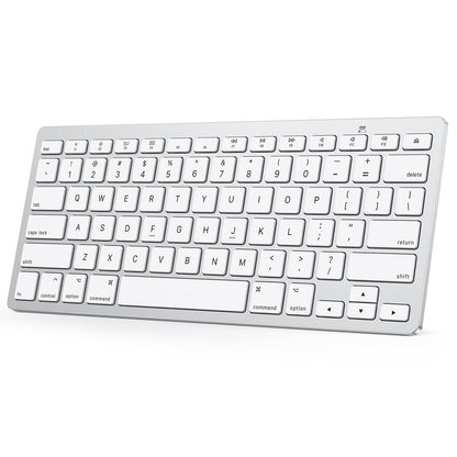 OMOTON Bluetooth Keyboard Compatible with Mac, Compact Wireless Keyboard Compatible with MacBook Pro/Air, iMac, Mac mini/Pro Laptop and PC (Silver)