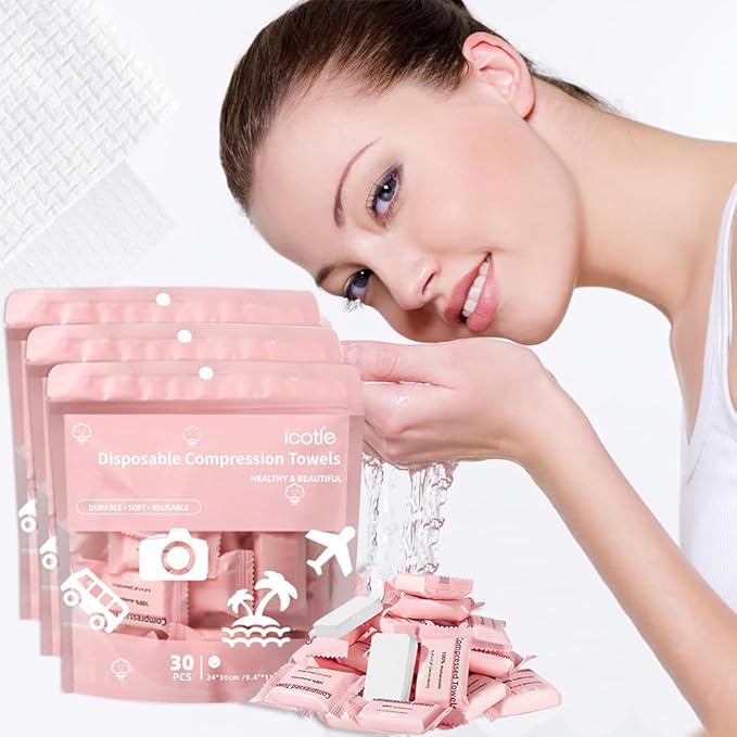 Compressed Towels 90 Pcs, Disposable Coin Towels, Portable Face Towelettes
