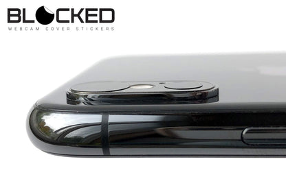 BLOCKED Stackable Webcam/Camera Vinyl Covers | 95 Low-Tack Restickable Webcam Stickers | 5-Sizes | Black 95-Pack (Ultra Glossy)