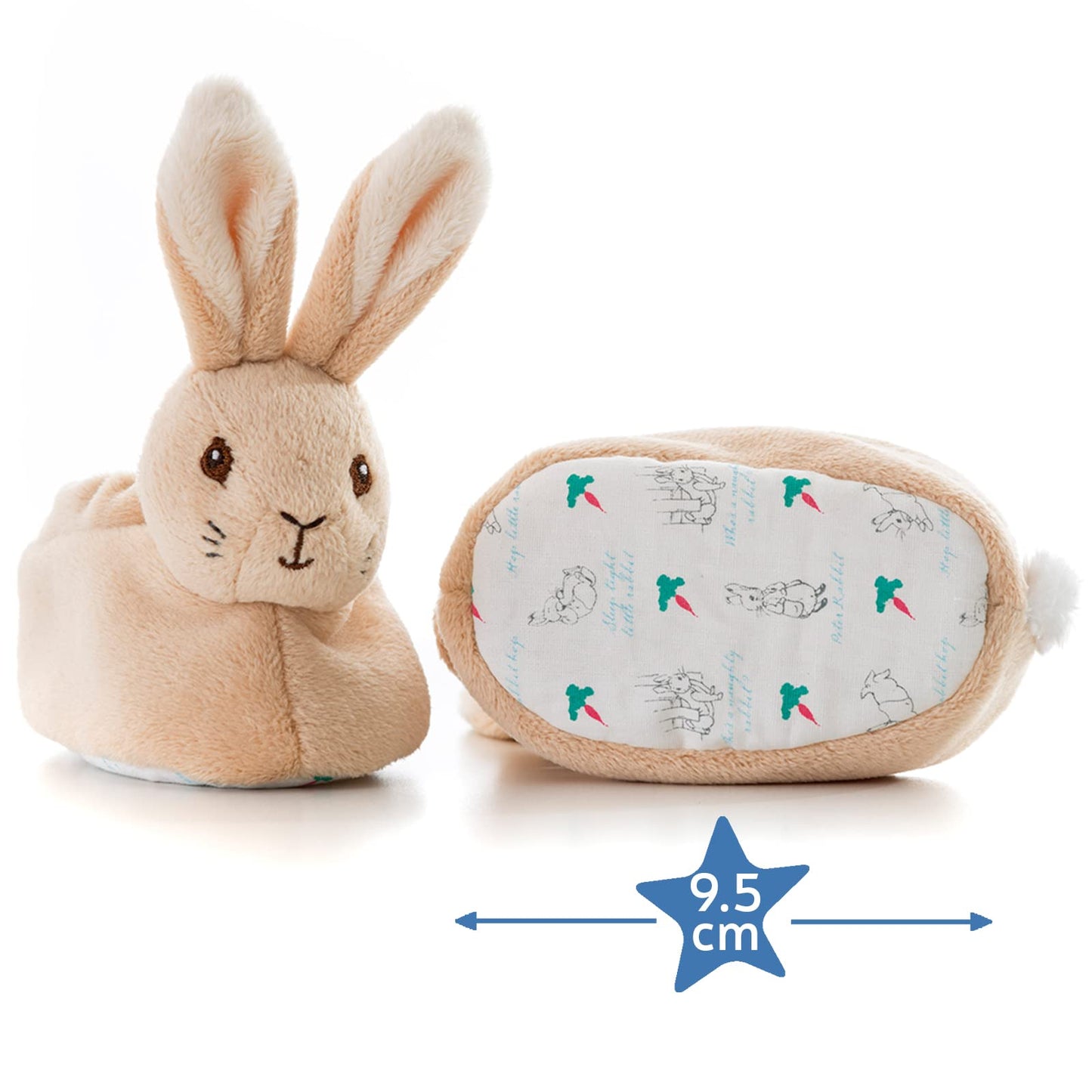 Official Peter Rabbit Baby Booties - Newborn Crib Shoes for Boys and Girls - Unisex Baby Slippers by Rainbow Designs