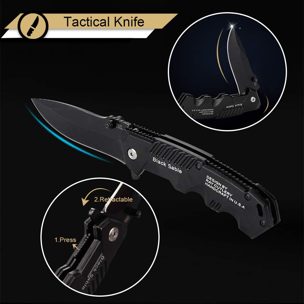 EMDMAK Gifts for Men Dad Husband Boyfriend, Survival Gear and Equipment 15 in 1, Outdoor Emergency Survival Kit, Camping Hunting Fishing Christmas Birthday Gifts Ideas for Him Teen Boy Cool Gadget