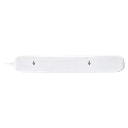 Masterplug Six Socket Extension Lead with Surge Protection, Power and Surge LED Indicators, Unswitched, 2 Metre Cable, 6-Way Plug Extension Cable, Power Strip, White, 13A, 6G, 2m, SRG6210N