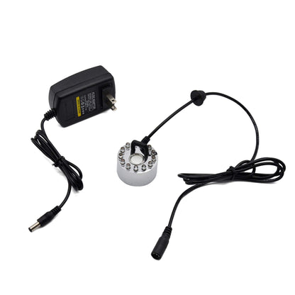 Halloween Party Mist Maker,Ultrasonic Water Pond Fountain Fogger 9 LED Red Yellow and Blue Light Flashes Aluminum Atomizer Air Humidifier for and Rockery Fish Tank Vase Birdbath Deco