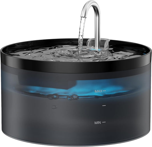 Cat Water Fountain: 108oz/3.2L Cat Fountain Super Silent Pet Drinking Dispenser - Water Fountains for Kitty Indoor - Quiet Pump and Faucet Design - Suitable for Cats and Dogs - BEMOONY