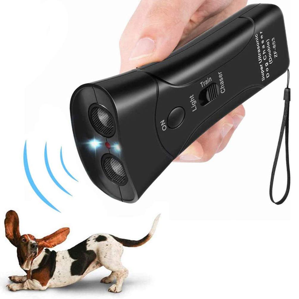 Amazingbuy Ultrasonic Dog Trainer Device Electronic Dog Deterrent/Dog Barking Control Devices Training Tool Stop Barking Sonic Dog Repeller (Black)