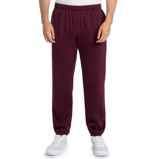 Fruit of the Loom Men's Eversoft Fleece Sweatpants with Pockets, Moisture Wicking & Breathable, Sizes S-4X, Elastic Bottom-Maroon, XX-Large