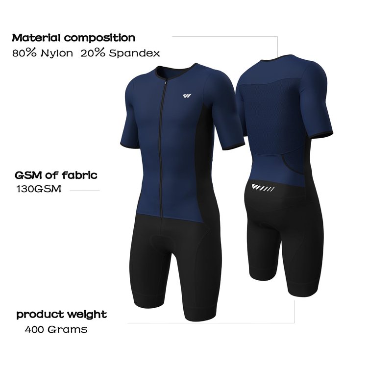Lo.gas Logas Men‘s Triathlon Suit Trisuit Race Skinsuit Cycling Speed Suit Swimskin Bike Swim Run