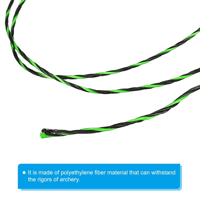PATIKIL Archery Bow String Serving Thread 120 Yard/110M, 0.03" / 0.8mm Dia Bowstring Thread for Tying Peep Sight Nock Compound Recurve Bow, Green Black