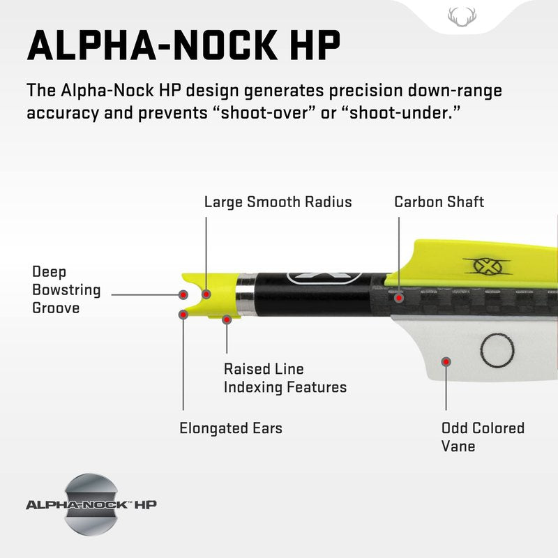 TenPoint EVO-X CenterPunch Carbon Arrows, 20", w/ Alpha-Nocks .001", color may vary.