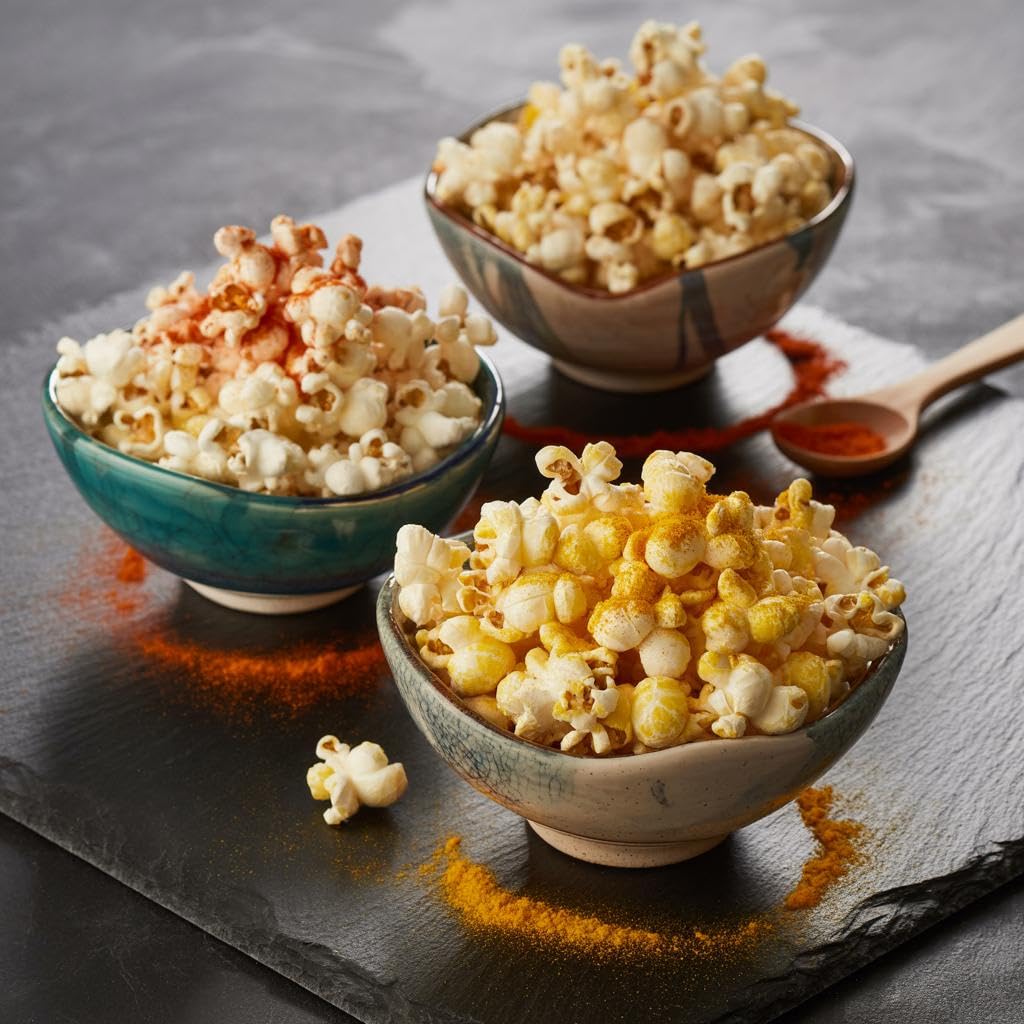 Movie Night Christmas Gifts - Holiday Popcorn Gift Baskets Gift Sets - 5 Non-GMO Gourmet Kernels and 5 Popcorn Flavoring - Perfect Family Gifts ideas for Adults, Couples, Parties, Holidays, or Movie Lovers - 10 Pack