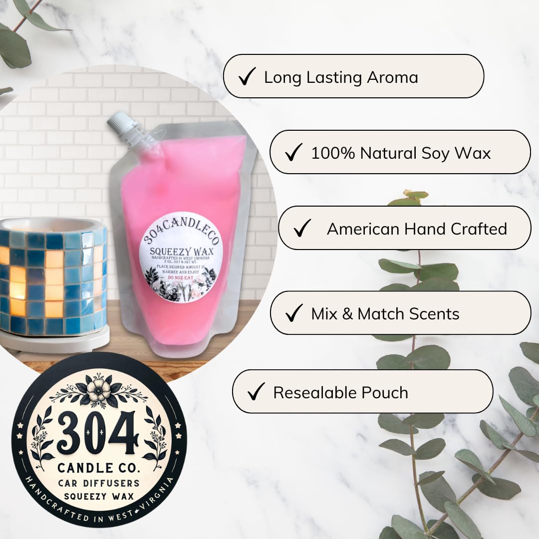 304CandleCo Large Squeeze Soy Wax Melt - 50 SCENTS! - Highly Fragrant & Hand-Crafted - Easy Mix & Match - American Made - Perfect for Wax Warmers (8oz, Pumpkin Pecan Waffles)