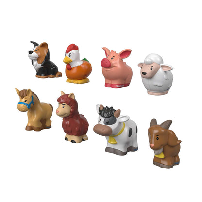 Fisher-Price Little People Toddler Toys Farm Animal Friends 8-Piece Figure Set for Pretend Play Ages 1+ Years, GFL21