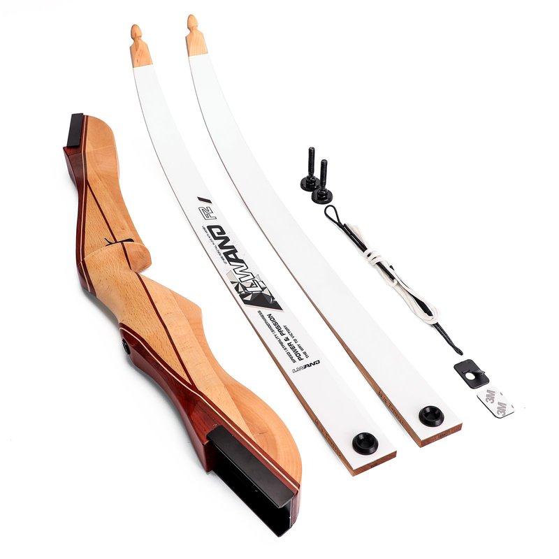 LWANO 66" Recurve Bow and Arrow Set for Youth & Beginner, Archery Beginner Set for Adults, 20/22/24/26/28/30 Inch Wooden Takedown Recurve Bow Package for Training, Practice & Competition - RH Only