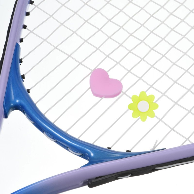 YELARXI Tennis Racket Vibration Dampener Soft Silicone Racket Shock Absorber, Fit for Tennis Racquet String - Flower Shaped (Light Pink, 3Pcs)