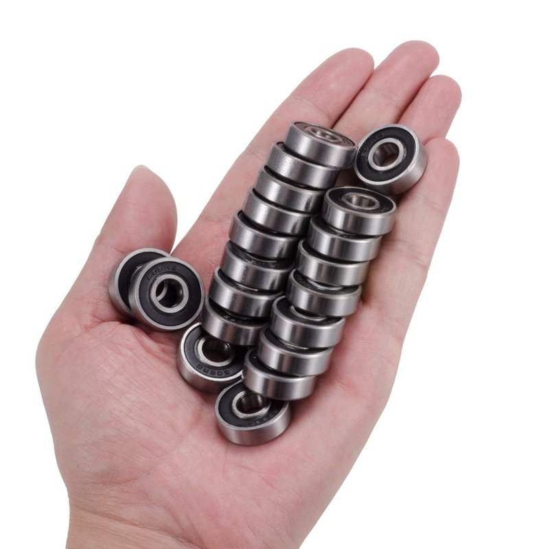 Donepart 608-2RS Bearings 20 Pack, 8x22x7mm Double Rubber Sealed Pre-Lubricated Ball Bearings C3, for 3D Printer, Roller Skate, Electric Motor, Fidget Spinner, Scooter