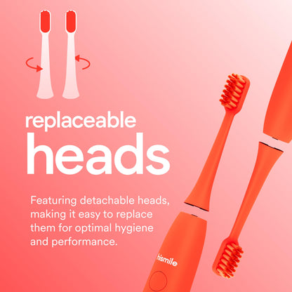 HISMILE Electric Toothbrush, 3 Brushing Modes, Smart Timer, Rechargeable Electric Tooth Brush for Adults and Children, Soft-Tapered Bristles, Mode Memory (Pink)