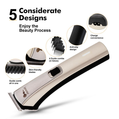 Himaly Rechargeable Hair Clippers, Professional Electric Cordless Hair Clippers Beard Trimmer Cordless Grooming Kit with 4 Guide Combs for Men and Women