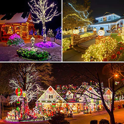 The Christmas Workshop 71760 720 Warm White LED Chaser Cluster Christmas Lights / Indoor and Outdoor Fairy Lights / 10.4 Metres Long / 8 Light Modes / Christmas, Weddings, Gardens & More