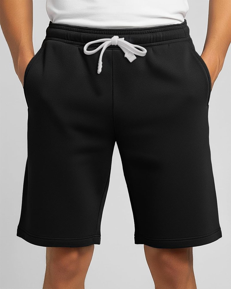 Real Essentials 3 Pack: Men's Cotton 7" French Terry Lounge Sweat Shorts – Sleep Casual Shorts Pockets (Big & Tall Available)- Set 3, L