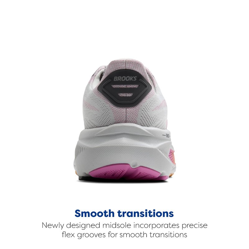 Brooks Women’s Ghost 17 Neutral Running Shoe - Oyster/Apricot/Pink - 13 Wide