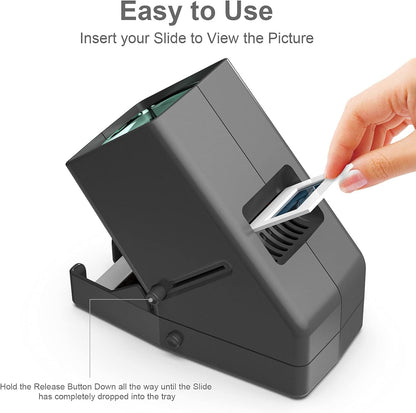 DIGITNOW!35mm Slide and Film Viewer, 3X Magnification LED Lighted Illuminated Viewing,USB Powered/Battery Operation-for 35mm Slides & Positive Film Negatives(4AA Batteries Included)