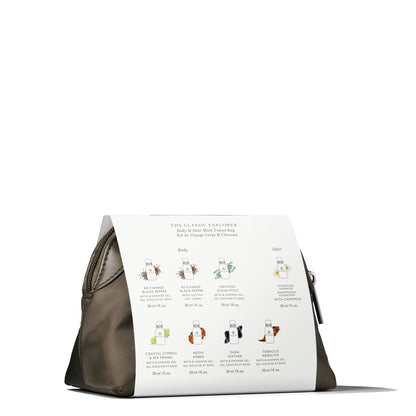 Molton Brown The Classic Explorer Body & Hair Care Set & Mini Travel Bag - Gift Set for Men