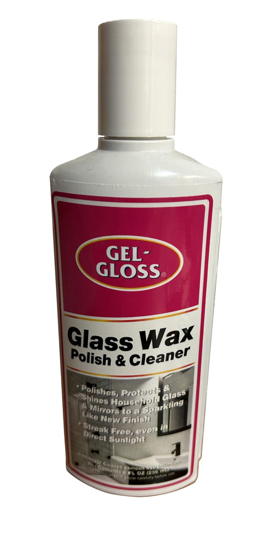 Gel-Gloss No Streek Glass Wax Polish, 8 Fluid Ounces