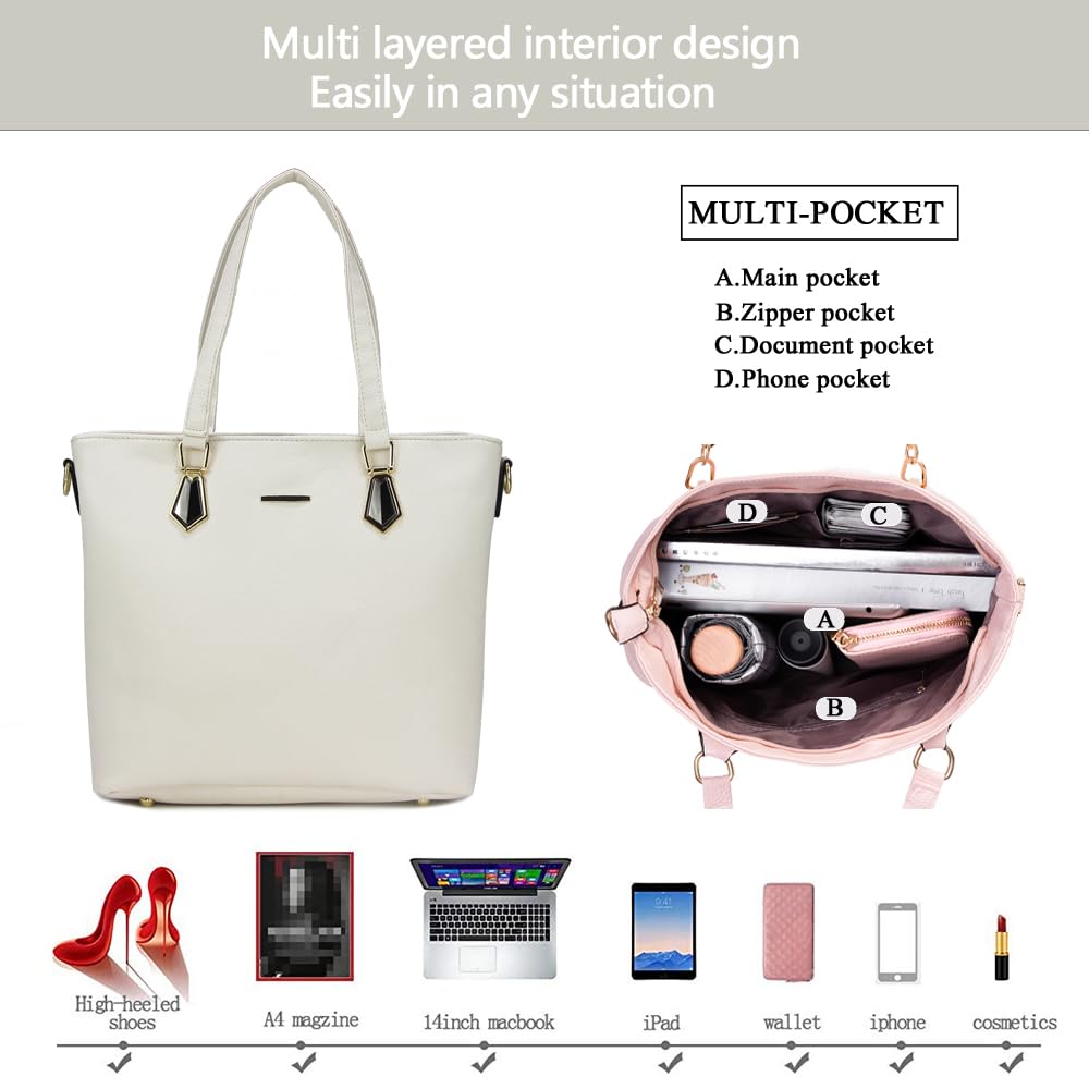 2E-youth Designer Purses and Handbags for Women Satchel Shoulder Bag Tote Top Handle Bag, 3c-beige