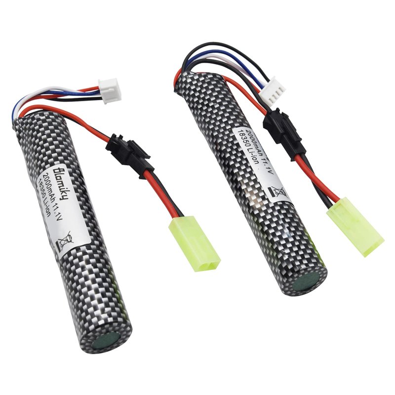 Blomiky 11.1V 2000mAH Li-ion 3S Rechargeable Battery Suitable for Air Soft Splatter Blaster / 183503 * 2