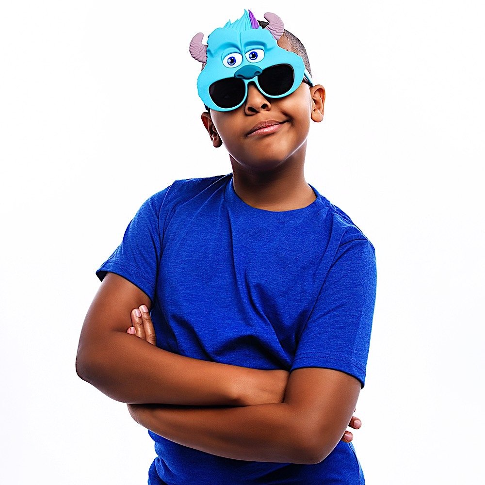 Sun-Staches Disney Monsters Inc. Official Sulley Sunglasses Costume Accessory, UV400 Lenses, Blue Mask One Size Fits Most