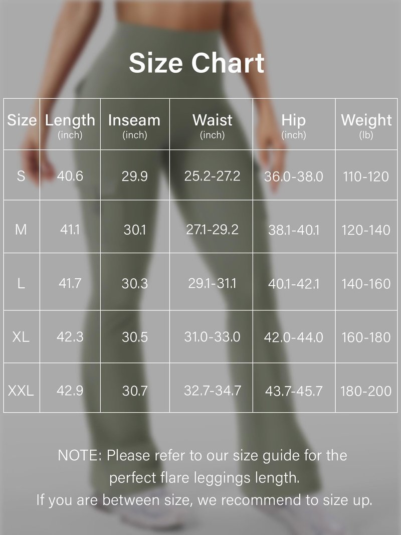 YEOREO CoreFlex Women Workout Flare Leggings with Pockets Hidden Scrunch High Waisted Cargo Gym Yoga No Front Seam Leggings Light Army Green S