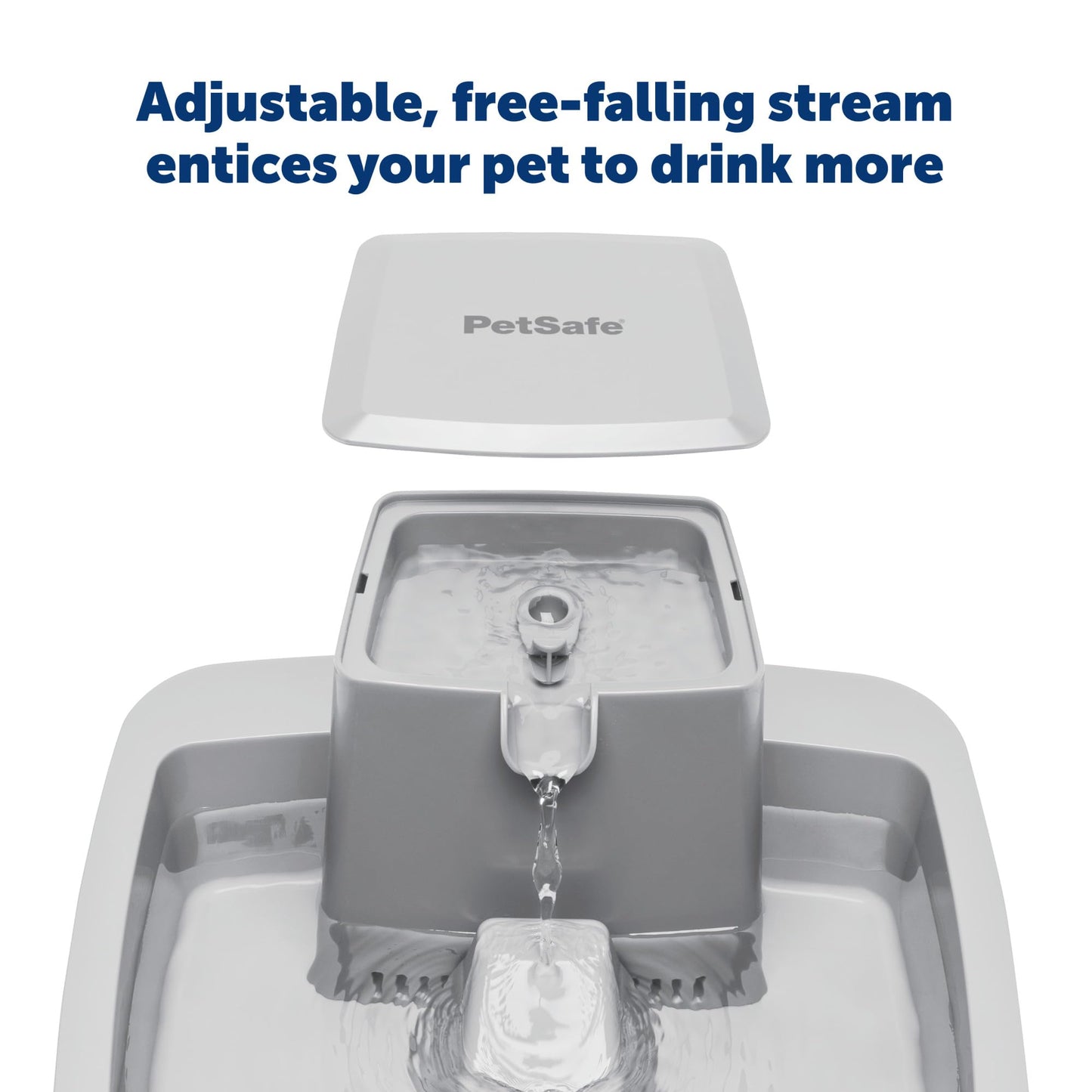 PetSafe Drinkwell 2 Gallon Pet Fountain, Grey