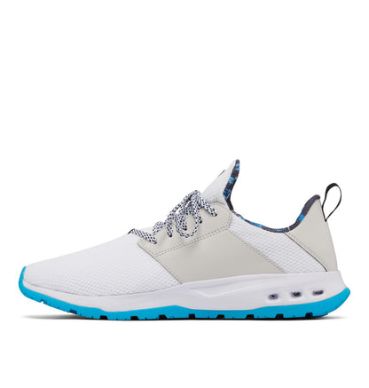 Columbia Men's Tamiami PFG Boat Shoe, White/Ocean Blue, 10