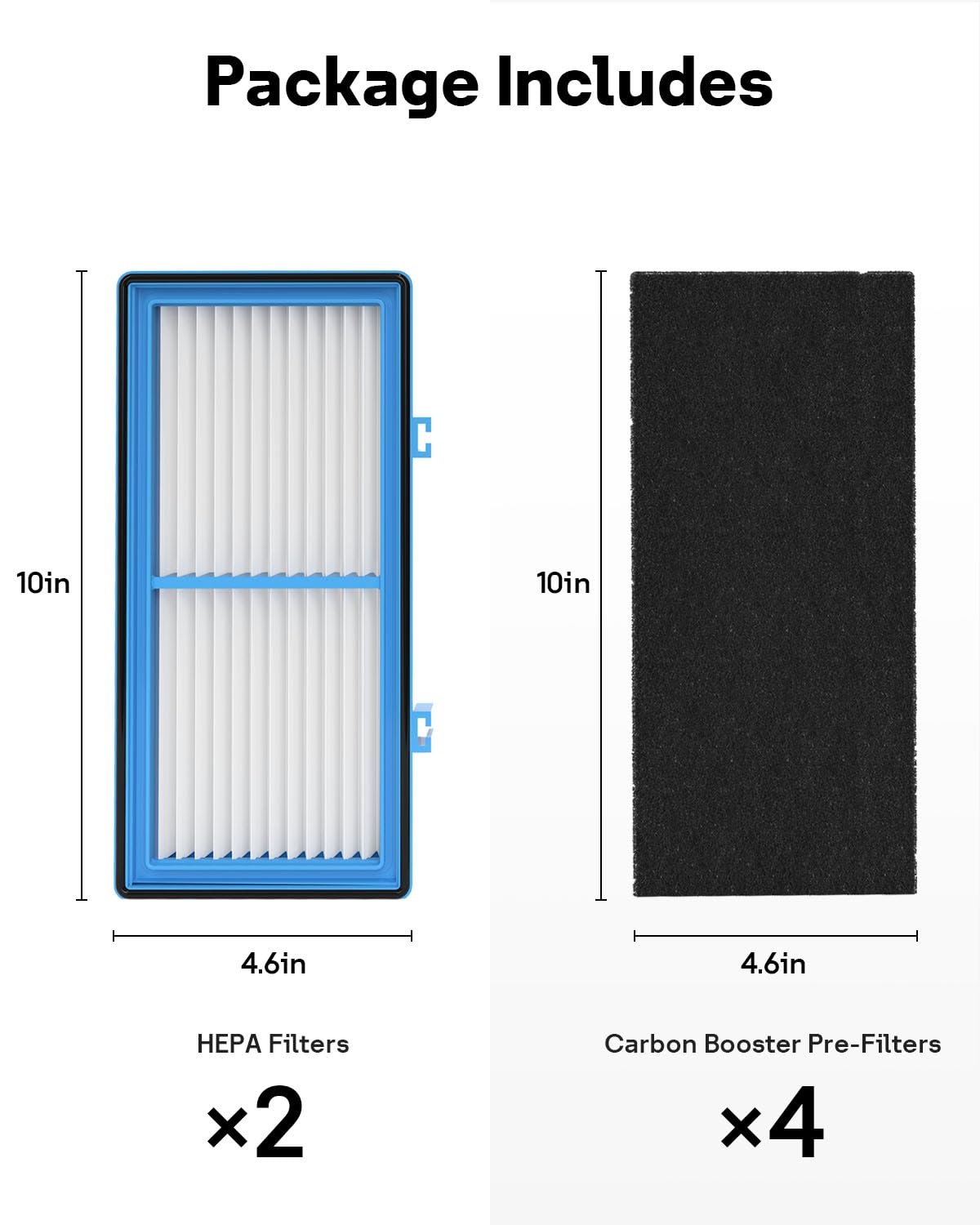 Aer1 Filter Replacement for Holmes Air Puri-fiers, 4 True HEPA Filters + 8 Carbon Booster Filters, HAPF30AT
