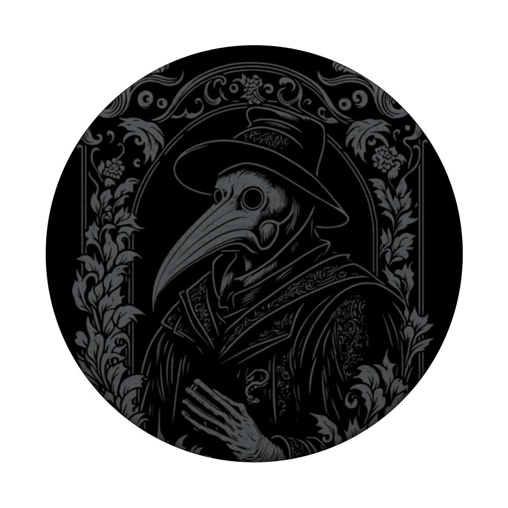 Plague Doctor Occult Gothic Pest Steampunk Black Death PopSockets Adhesive PopGrip